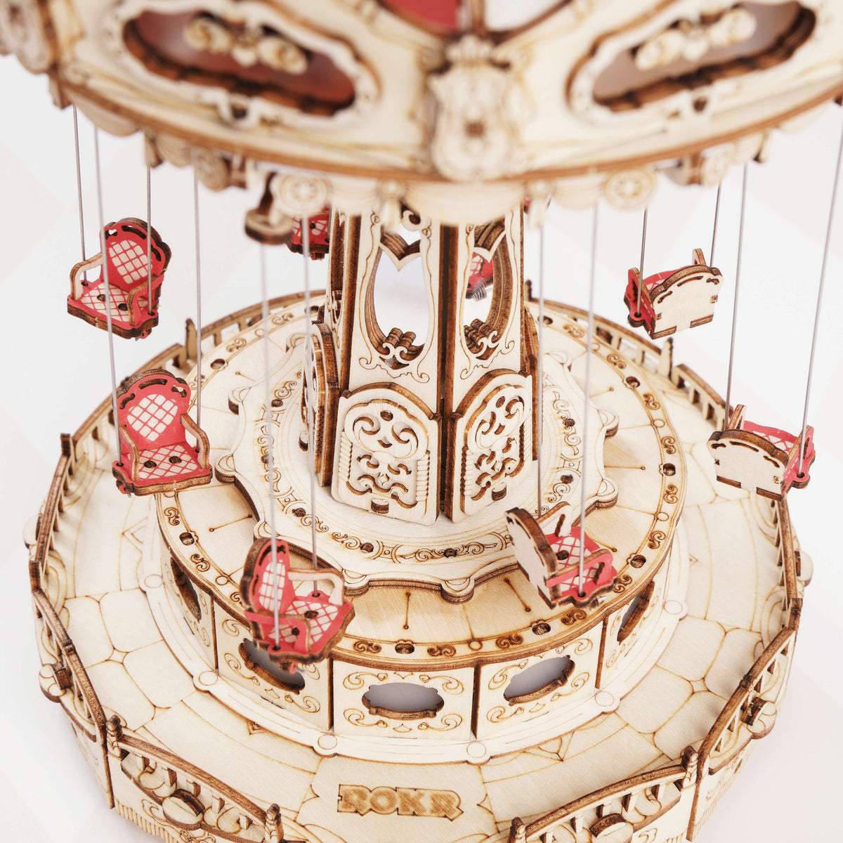 DIY Wooden Dreamy Musical Flying Chair Carousel Puzzle